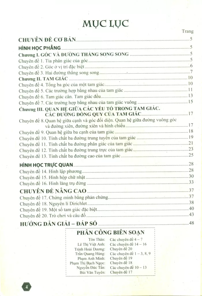 BỒI DƯỠNG HỌC SINH GIỎI TOÁN LỚP 7 - BÀI TẬP HÌNH HỌC (Dùng cho các bộ SGK mới)